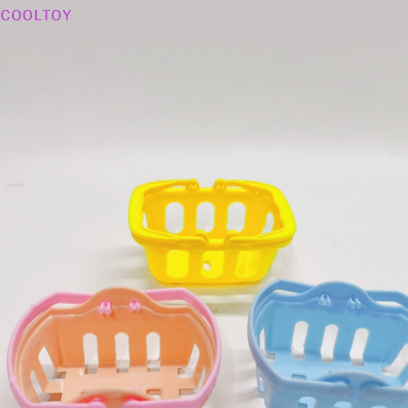 Set 2 Giỏ Nhựa Mini Đựng Trái Cây / Rau Củ Quả / Đồ Dùng Nhà Búp Bê