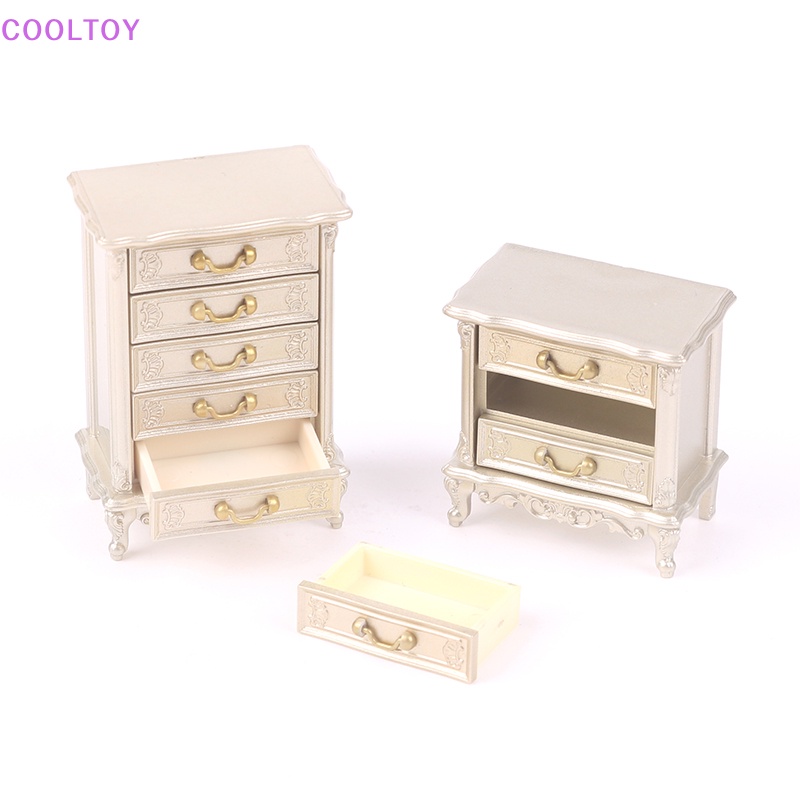 1 Mô Hình Ngăn Kéo Tủ Đầu Giường Tỉ Lệ 1 / 12 Trang Trí Nhà Búp Bê