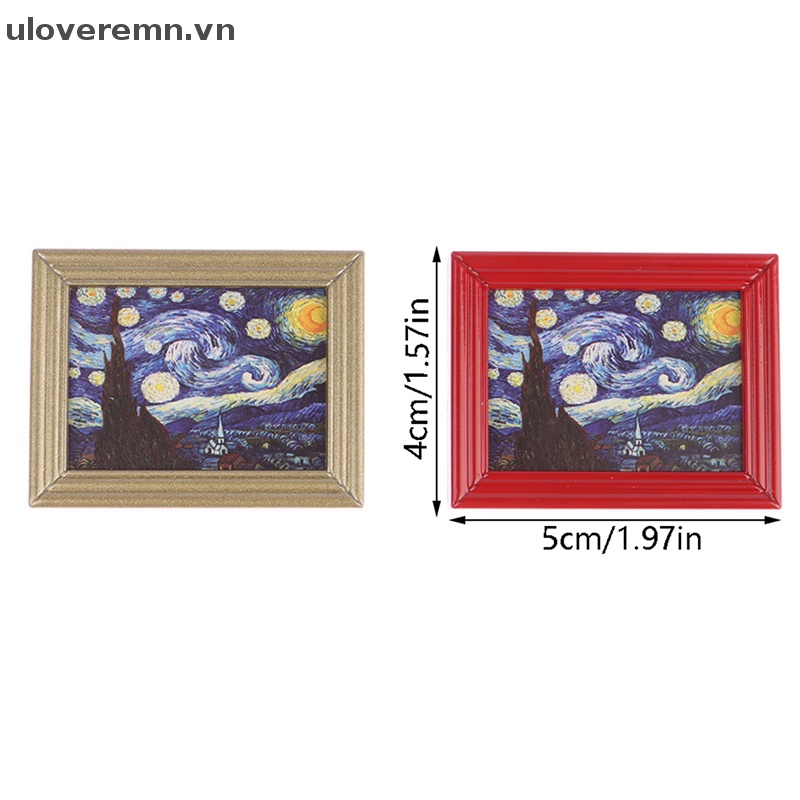 Tranh Treo Tường Họa Tiết Bầu Trời Đầy Sao Trang Trí Nhà Búp Bê Tỉ Lệ 1: 12