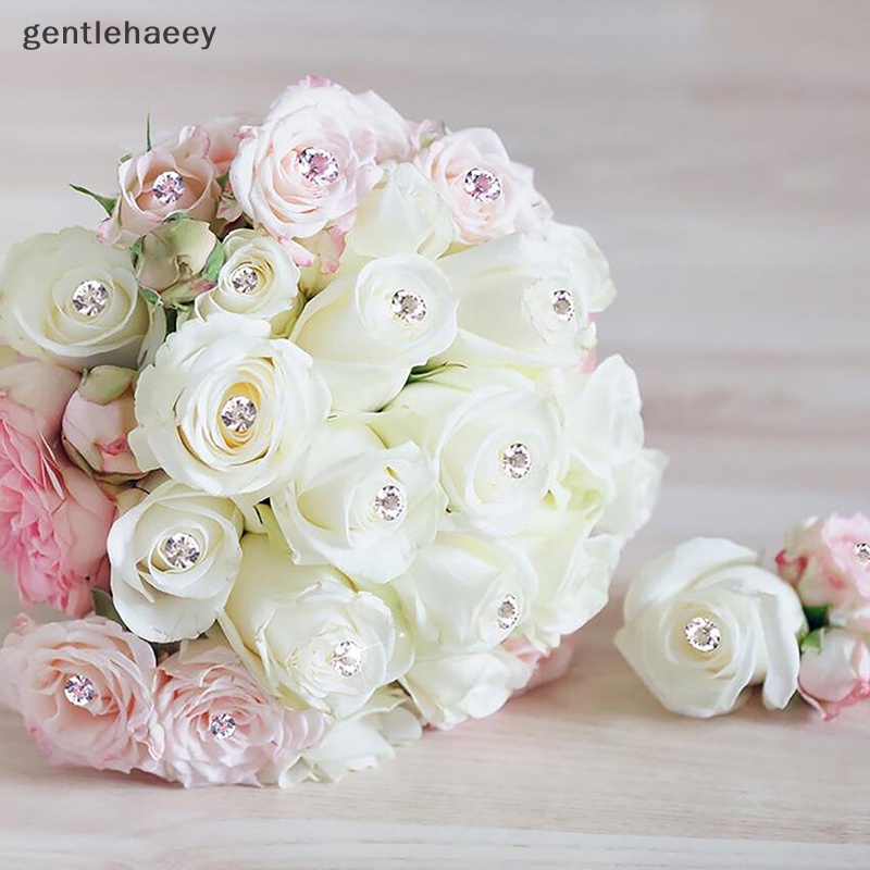 Bộ 50 Ghim Cài Trong Suốt Bằng Hợp Kim Đính Kim Cương Giả Dùng Trang Trí Bó Hoa Cưới