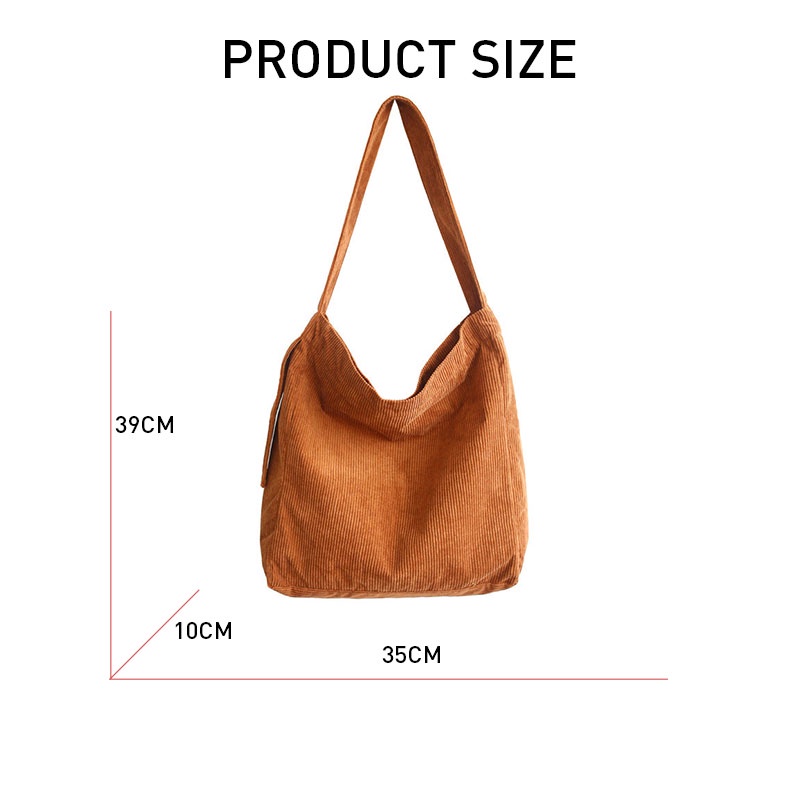 Laz Johnn Túi tote Đeo Vai Bằng Vải Nhung Kích Thước Lớn Phong Cách Hàn Quốc Mới 2022