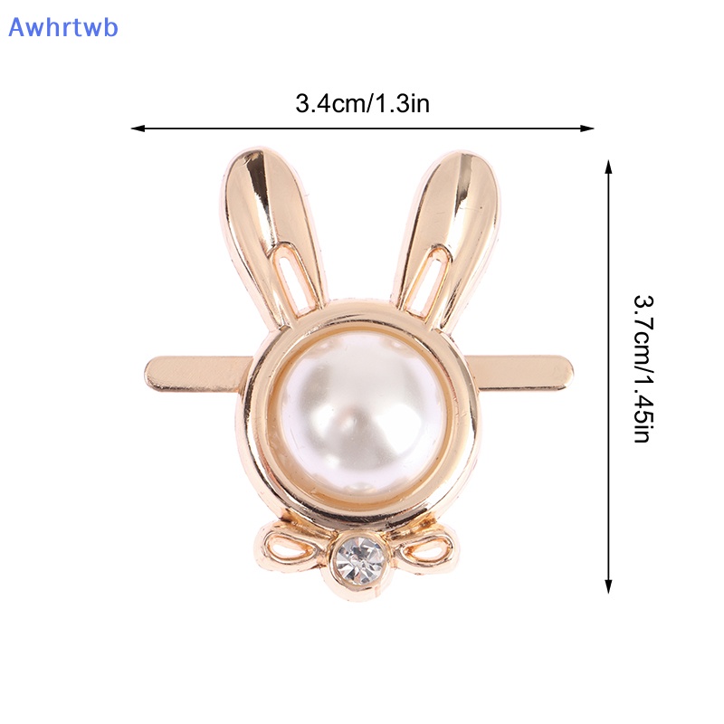 1 Khóa Kẹp Giày Cao Gót Hình Đầu Thỏ Đính Ngọc Trai Cho Nữ Mới