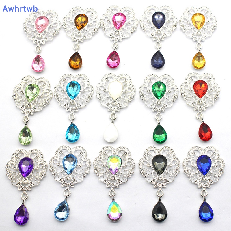 Phụ Kiện Trang Trí Tóc Hình Giọt Nước Bằng Hợp Kim Đính Đá DIY Mới