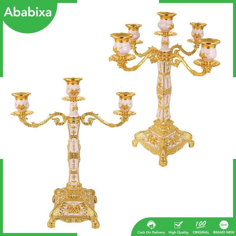 [Ababixa] Giá Đỡ Đèn Cầy Bằng Kim Loại Phong Cách Cổ Điển Trang Trí Bàn Tiệc Kỳ Nghỉ