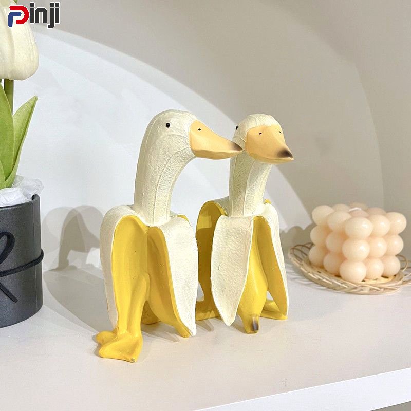 Quả Chuối / Vịt Bằng Nhựa Resin Dễ Thương Dùng Trang Trí Bàn Làm Việc