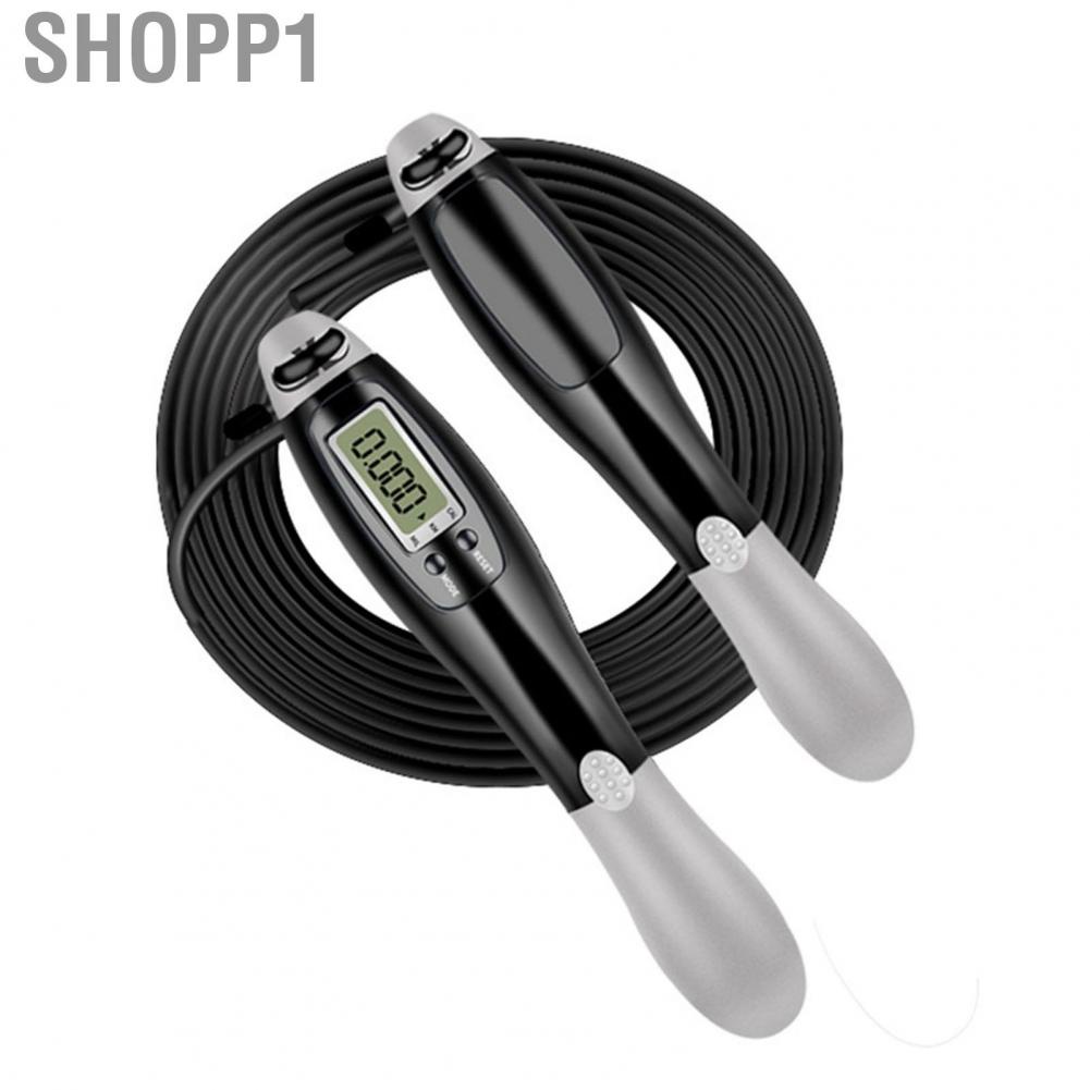 Shopp1 Digital Counting Speed Jumping Rope  Professional Lightweight Keep Healthy Fitness Jump Ropes PVC Dual Use for Indoors