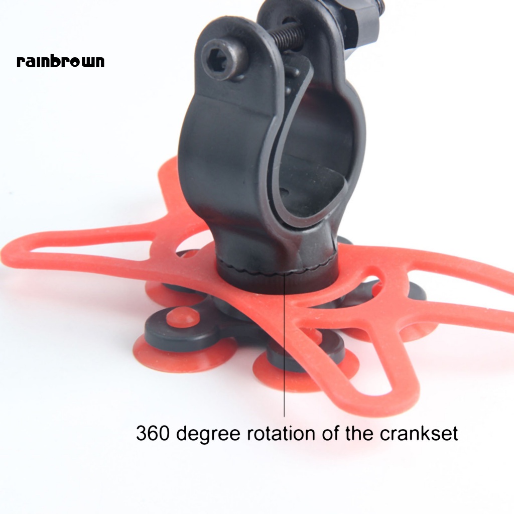 &lt; Rainbrown &gt; Giá Đỡ Điện Thoại Bằng Silicon Có Giác Hút Độ Bền Cao Cho Xe Đạp MTB