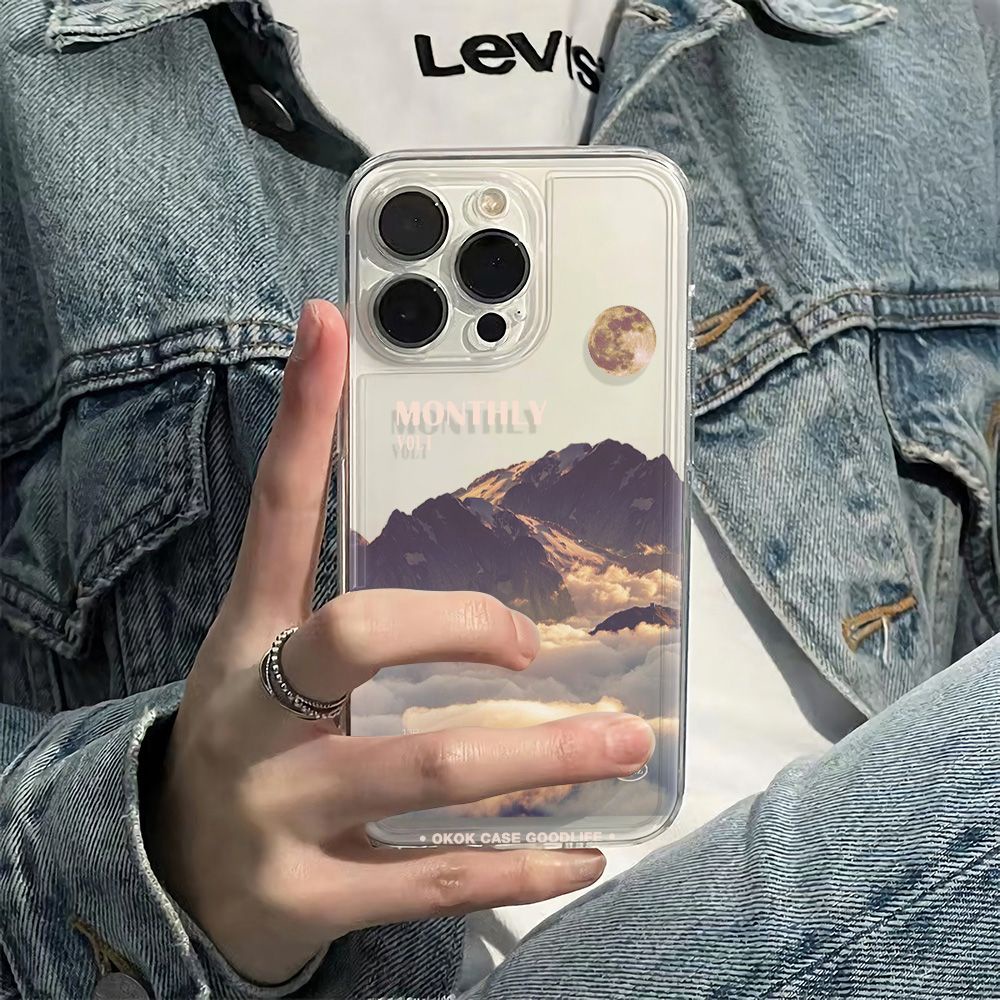 ✅Ốp Điện Thoại Dẻo Họa Tiết Ngọn Núi Tuyết Dễ Thương Chống Sốc Cho Iphone78Iphone12 6Inmax13 14pro 11 N3RH