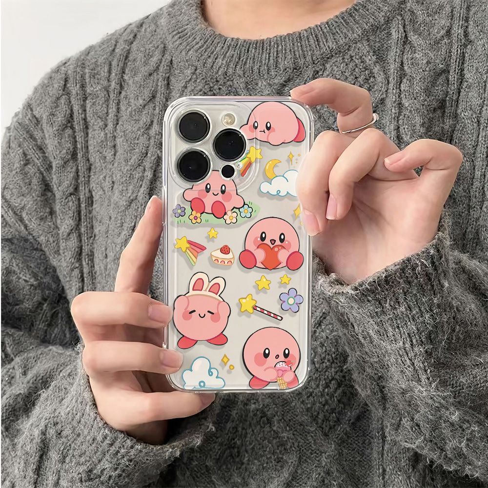 ✅Ốp Điện Thoại Dẻo Họa Tiết Ngôi Sao Kirby Dễ Thương Chống Sốc Cho iPhone12plus 6In 14pro1378 11max iPhone12plus