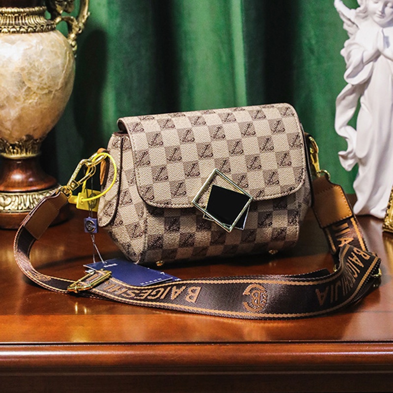 Túi Đeo Vai Vuông Nhỏ Dây Bản Rộng In Họa Tiết Chữ Thời Trang Chất Lượng Cao Cho Nữ