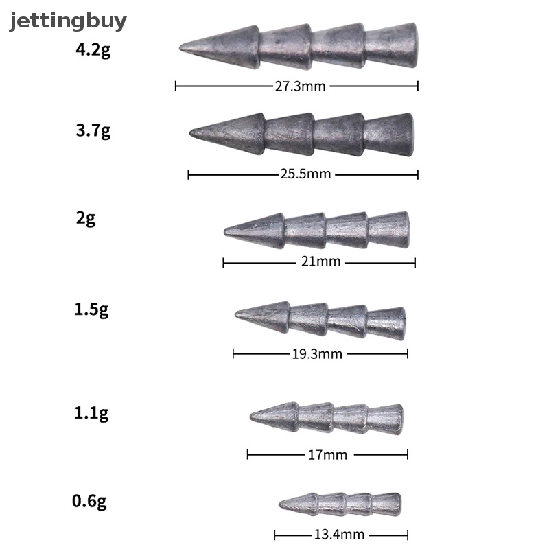 Bộ 20 Phụ Kiện Cân Bằng Mồi Câu Cá Mềm 0.5g 1g 1.5g 2g 3.2g 4g