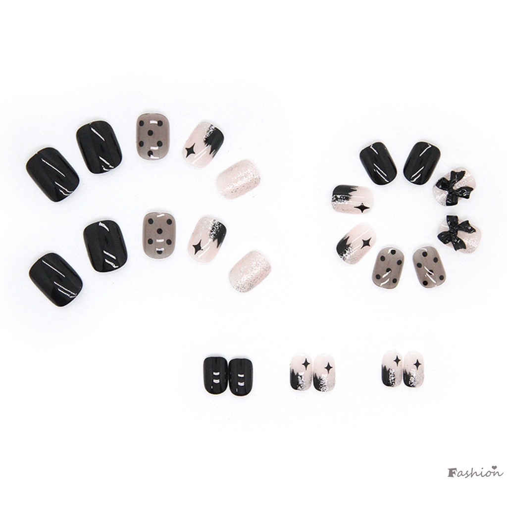 Móng Tay Giả Màu Đen Thời Trang