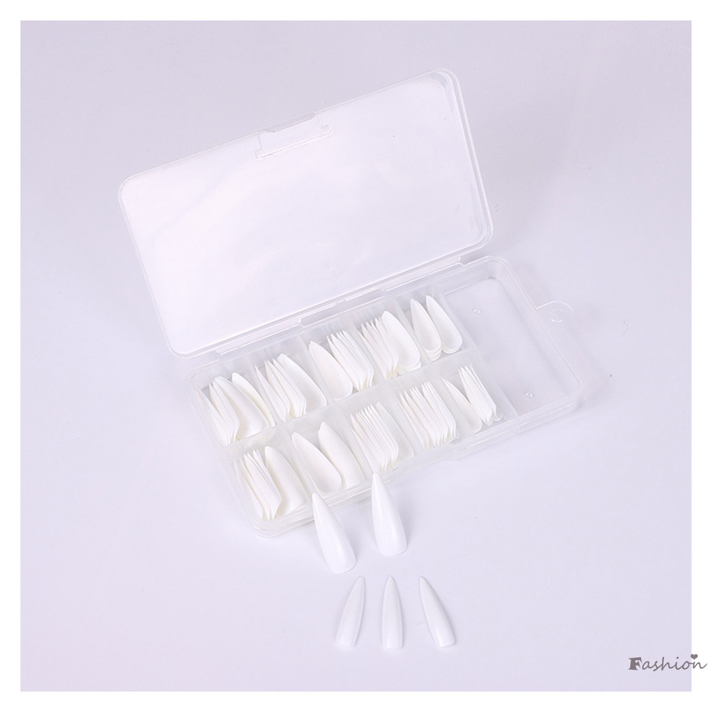 Set 100 Móng Tay Giả Màu Sắc Trơn Chống Lem Trang Trí Móng Nghệ Thuật