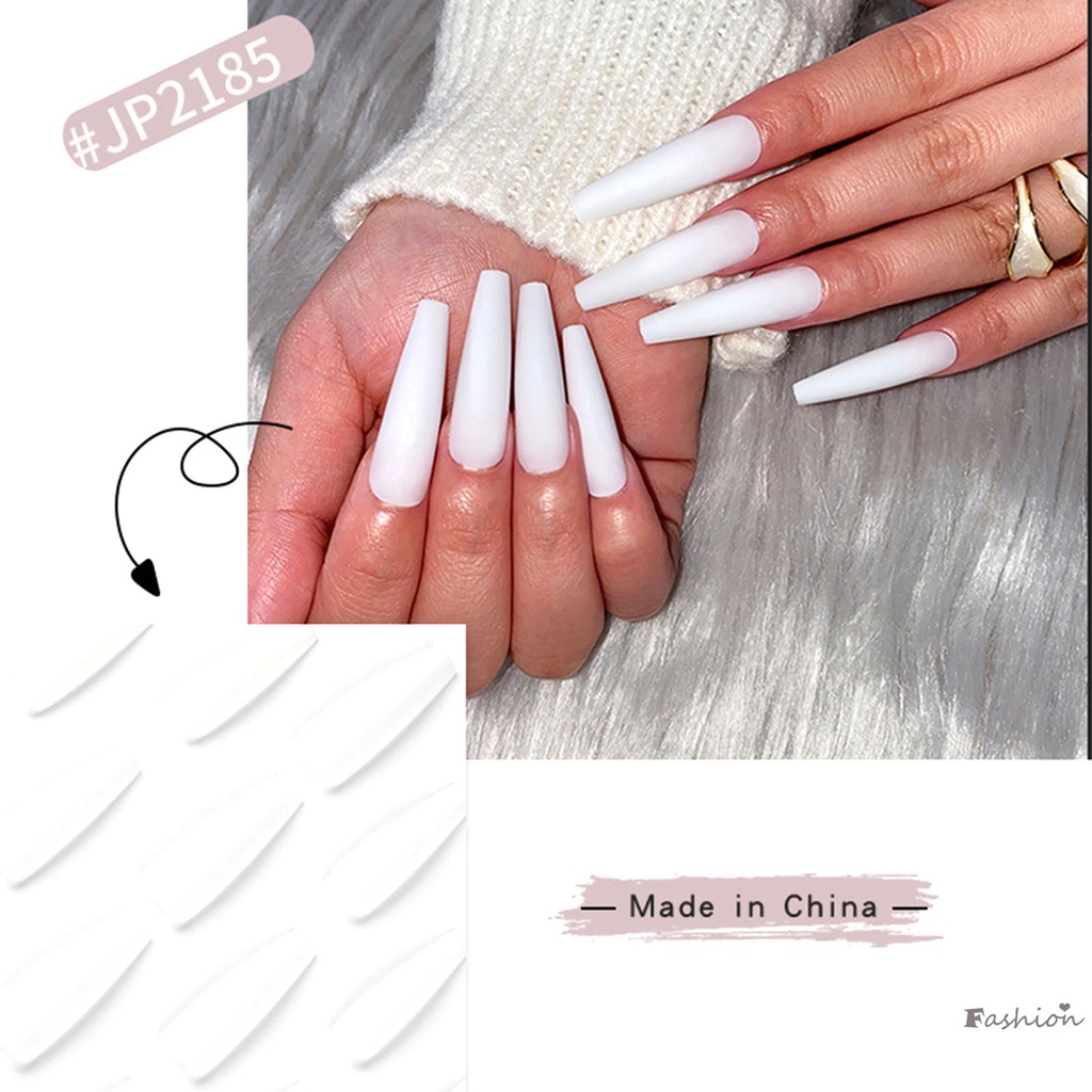 Móng Tay Giả Dài Màu Sắc Đơn Giản Nhẹ Nhàng Bằng Chất Liệu ABS Dùng Để Làm Móng Và Da