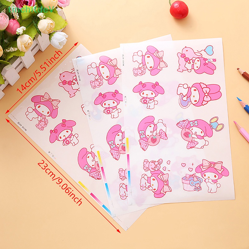 Set 5 Miếng Dán Pvc Trong Suốt Chống Nước Hình Cinnamoroll Kuromi Hoạt Hình My Melody Kawaii Tự Dính Trang Trí Đa Ứng Dụng