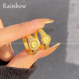 Nhẫn đồng hồ mạ vàng 18k 520 cho nam nữ