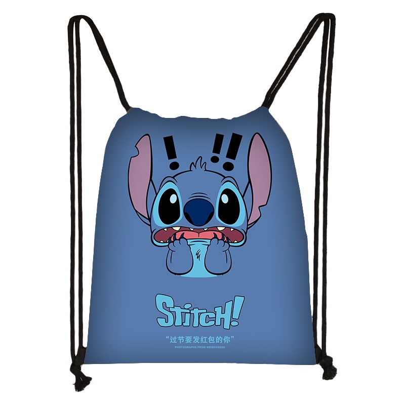 Balo Dây Rút Đa Năng Ngăn Chứa Rộng Họa Tiết Stitch GT2 Thời Trang