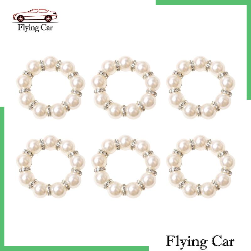 [Lzdjfmy2] 6 Kẹp Khăn Ăn Cho Đám Cưới / Lễ Kỳ Nghỉ Tinh Tế