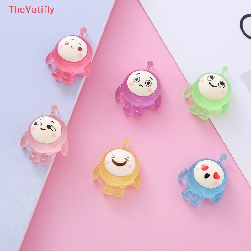 [Thevalifly] Bộ 2 Mặt Dây Chuyền / Móc Khóa Điện Thoại 3D Bằng Nhựa Resin Dạ Quang DIY