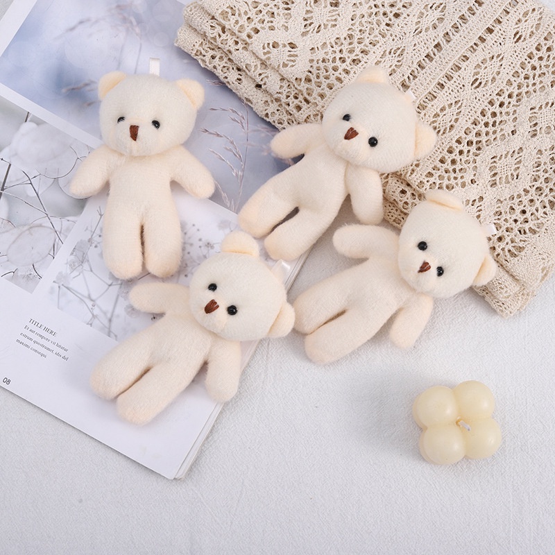 1 Móc Khóa Gấu Teddy Nhồi Bông Mini Mềm Mại Đáng Yêu