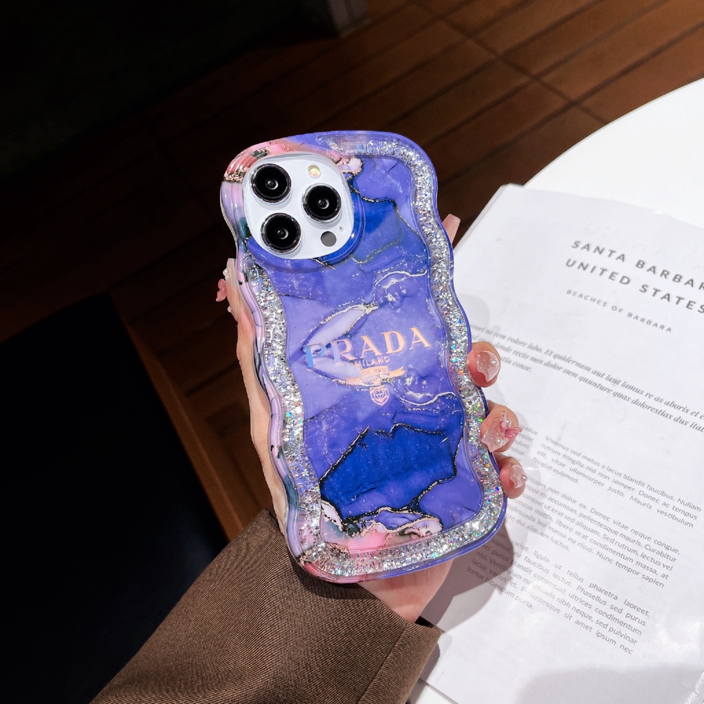 Ốp Điện Thoại TPU Mềm Trong Suốt Phối Kim Tuyến Nước Thời Trang Cho iPhone 12 13 14 Pro Max