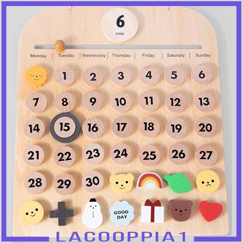 [Lacooppia1] Lịch Treo Tường Hoạt Động Theo Phương Pháp Montessori Cho Bé