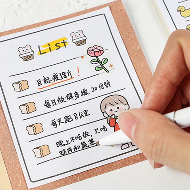 Set 30 Tấm Giấy Ghi Chú Họa Tiết Đáng Yêu Trang Trí Sổ Tay