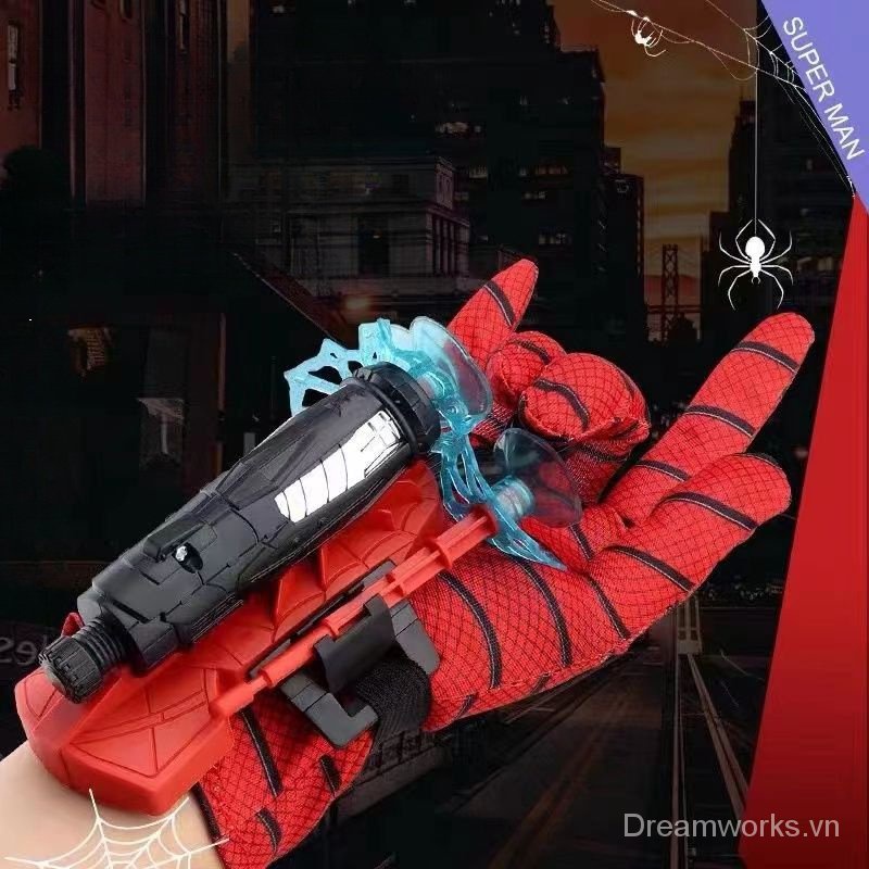 Phụ kiện người nhện/ Đồ chơi trẻ em/ Áo choàng, găng tay, khiên, đai tay và đai lưng, găng tay bắn đĩa, bắn tên ngườnhện