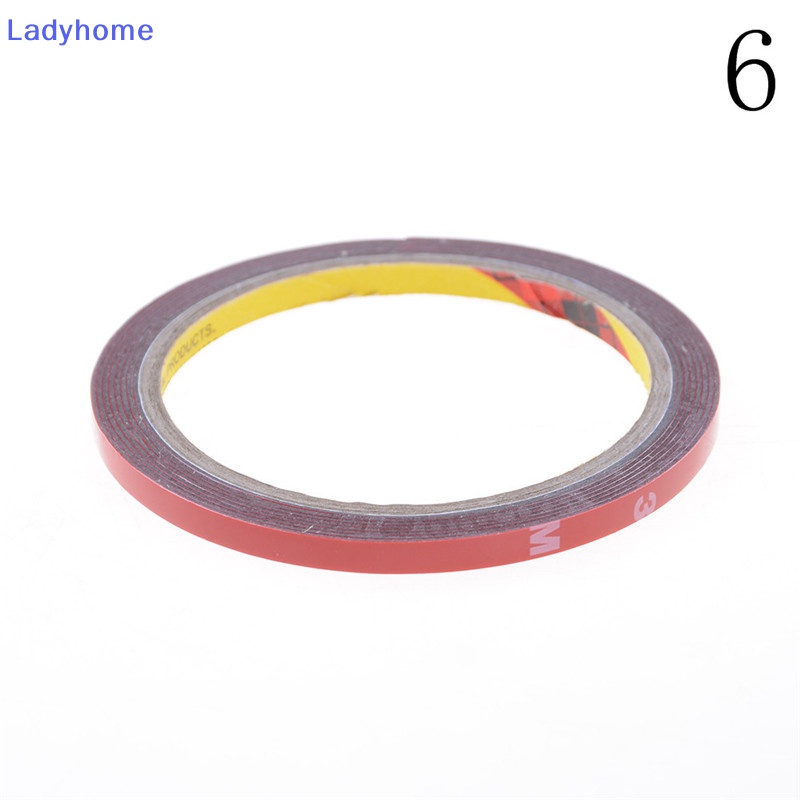 1 Cuộn Băng Keo Hai Mặt Bằng Xốp Acrylic Độ Dính Cao Màu Đỏ Cho Xe Hơi / Xe Tải