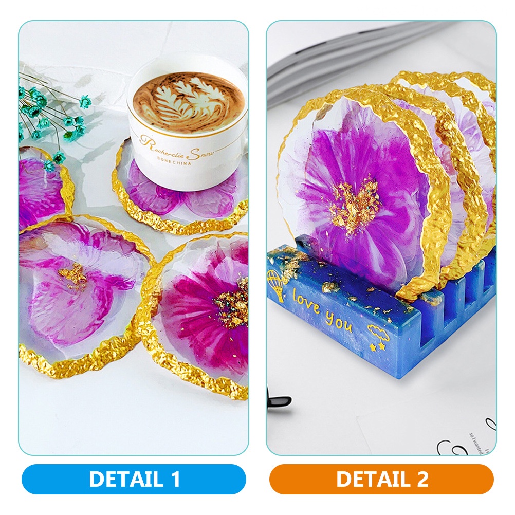 Set 4 Khuôn Silicone Làm Đế Lót Ly Hình Oval