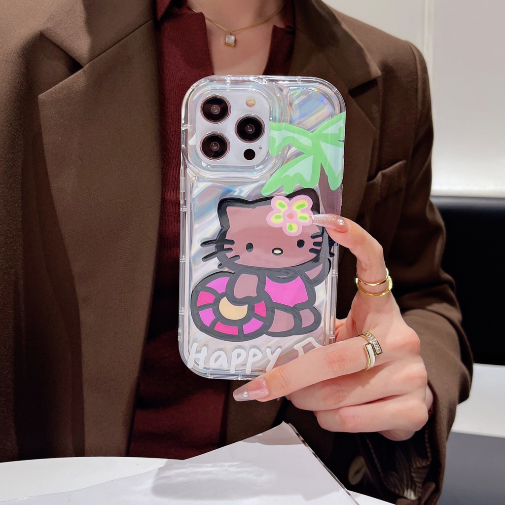 Ốp Điện Thoại TPU Mềm Trong Suốt Họa Tiết Kuromi Hoạt Hình Cho iPhone 12 13 14 Pro Max