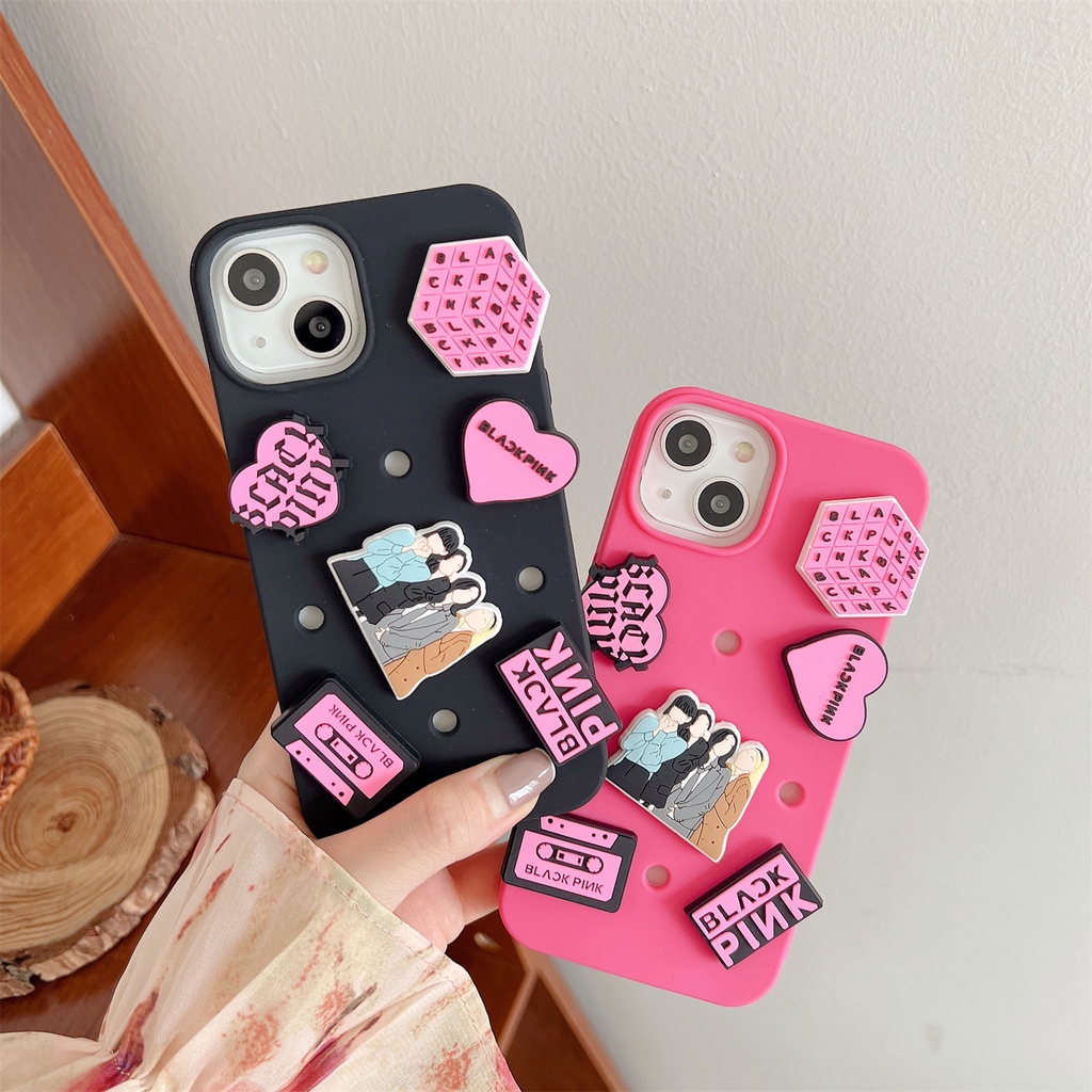 Ốp Điện Thoại Tpu Dẻo Màu Trơn In Hình Nhóm Nhạc Cô Gái Độc Đáo Chống Sốc Cho iPhone 14 13 12 11 Pro Max