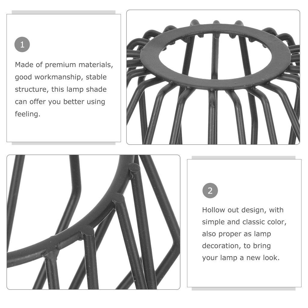 Chụp Đèn Trần Hình Cầu Bằng Sắt Phong Cách Vintage Ốp