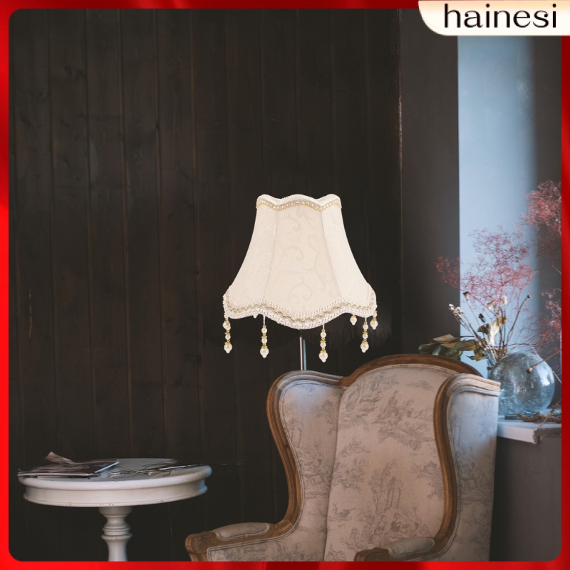 European Beads Lamp Shades Table Lamps Floor Lampshade Wall Cloth Cover Sector Branches Dome