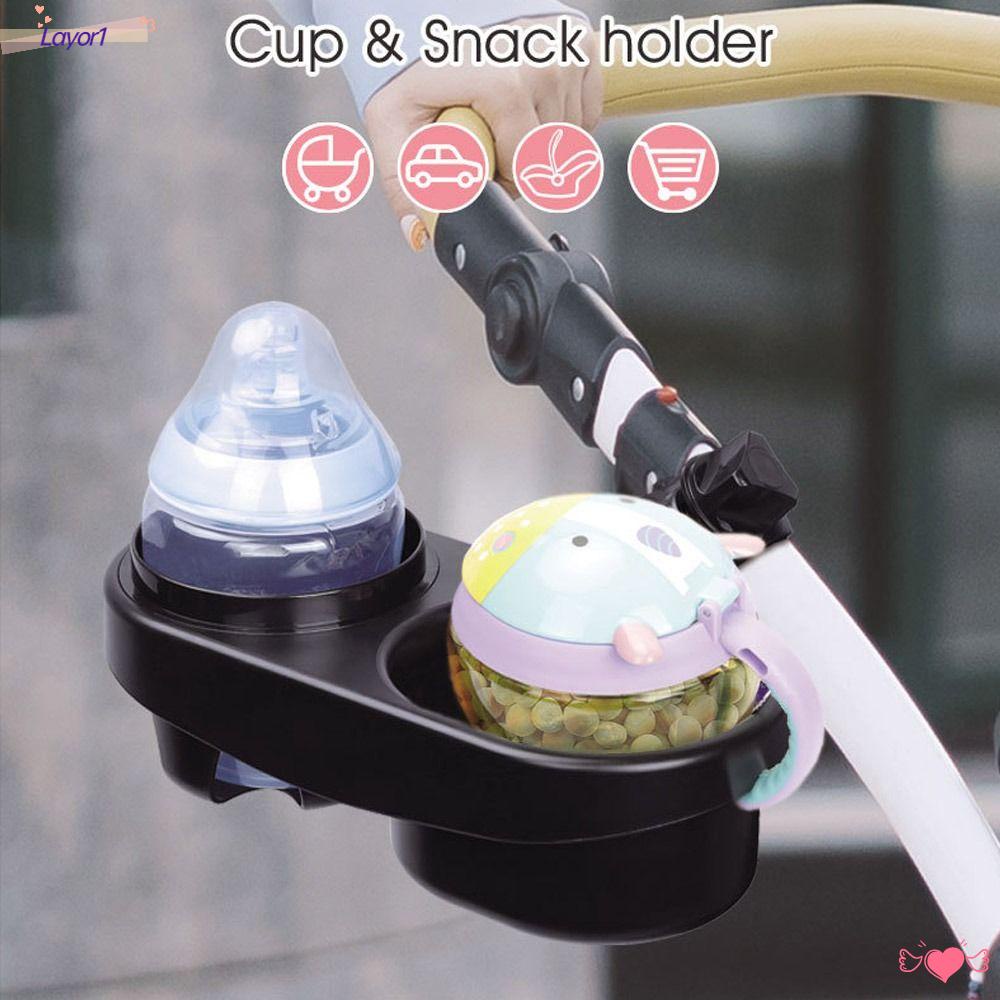 Giá Đỡ Bình Nước / Snack 1 Ngăn Chống Trượt Gắn Xe Đẩy Em Bé