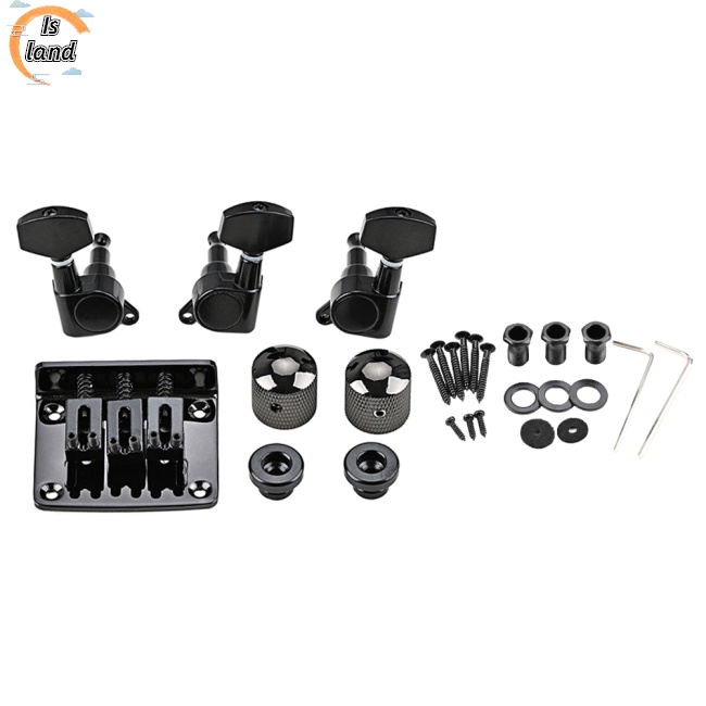 Cầu Đàn Guitar 3 Dây Tùy Chỉnh Kèm Núm Vặn 1R2L Chất Lượng Cao