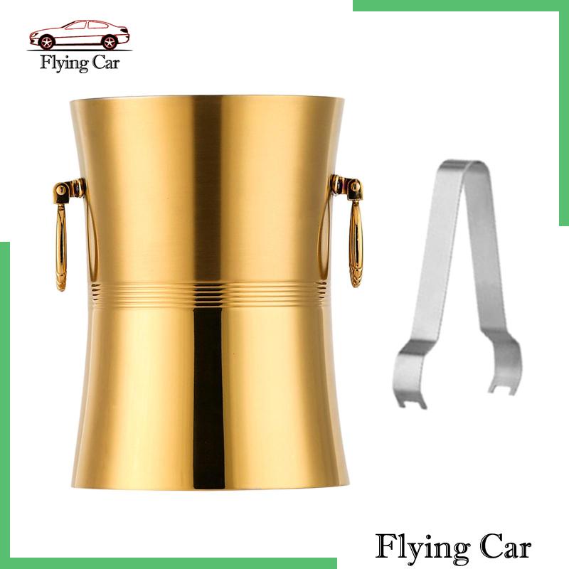 Xô Kim Loại Đựng Đá / Nước Uống Cách Nhiệt Có Nắp Đậy Dùng Cho Tiệc BBQ / Bar / Tiệc Tùng Lzdjfmy