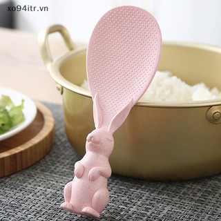 Muỗng xới cơm hình thỏ có thể đứng chất liệu rơm lúa mì
