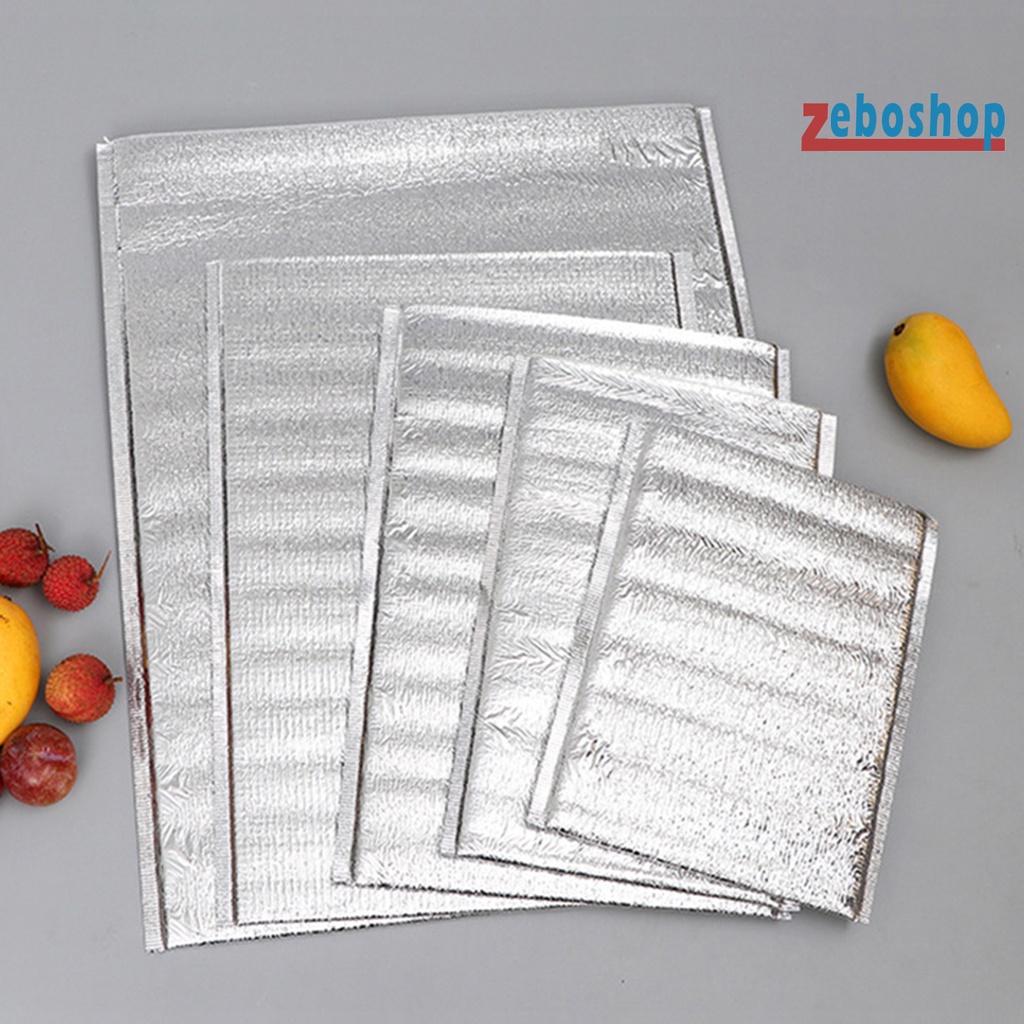 Set 10 Túi Lá Nhôm Cách Nhiệt Đựng Cơm Trưa Tiện Dụng Cho Nhà Bếp