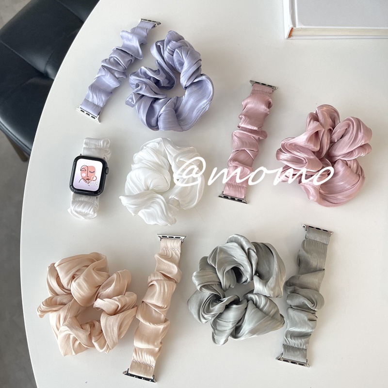 Dây Đeo Thay Thế Bằng Vải Lông Co Giãn Cho AP iWatch Series 7 6 5 4 3 2 SE 41mm 45mm 42mm 40mm 44mm