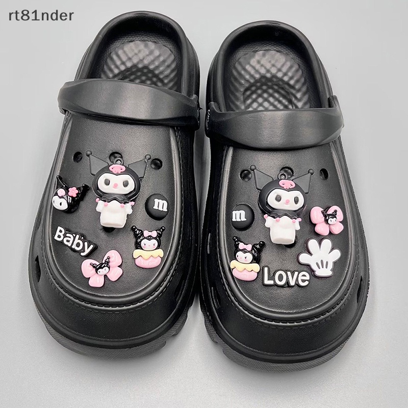 Rt 1 Bộ Phụ Kiện Trang Trí Giày Hình Giày Croc Hoạt Hình DIY Có Thể Tháo Rời Làm Quà Tặng Cho Bé n