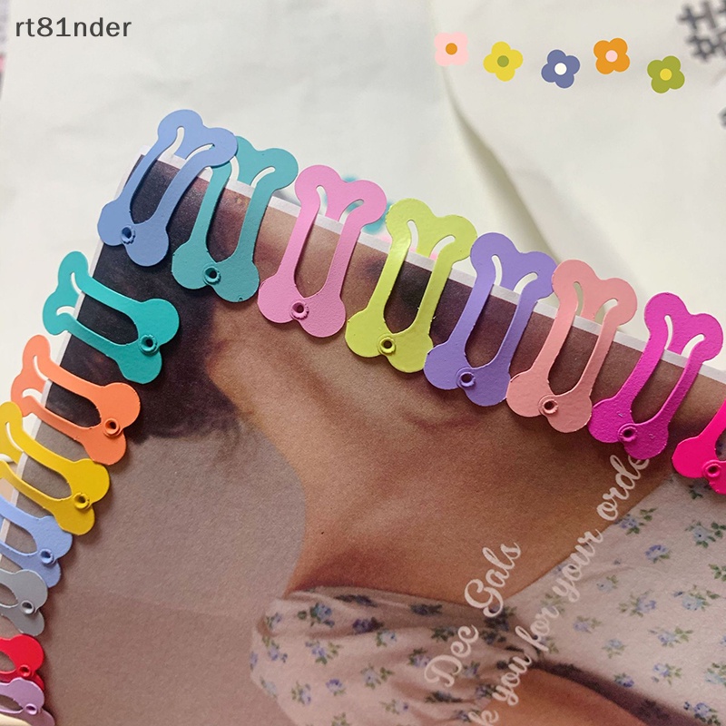 Rt set 20 Kẹp Tóc Hình Khúc Xương Mini Màu Kẹo Ngọt Dành Cho Thú Cưng