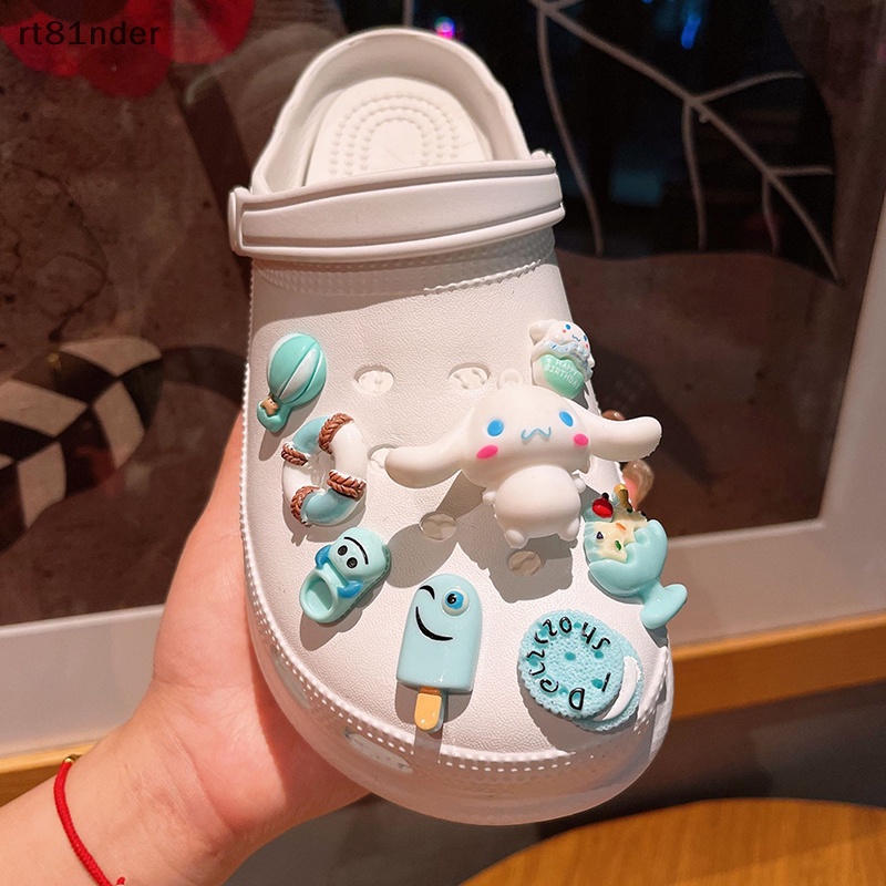 Rt 1 Bộ Phụ Kiện Trang Trí Giày Hình Giày Croc Hoạt Hình Dễ Thương Có Thể Tháo Rời DIY Làm Quà Tặng Lễ Hội Cho Bé n