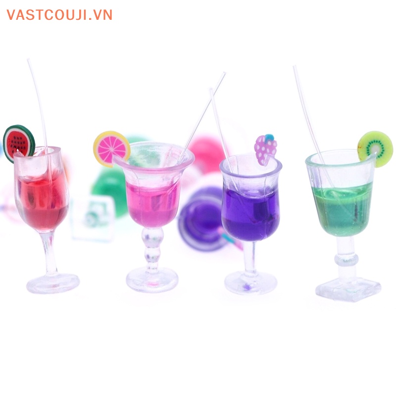 Set 4 Ly Nước Mini Tỉ Lệ 1: 6 Cho Nhà Búp Bê