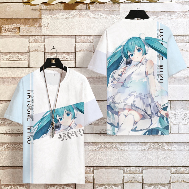 Áo Thun Tay Ngắn In Hình Hatsune Miku Hoạt Hình Thời Trang Mùa Hè Cho Nam
