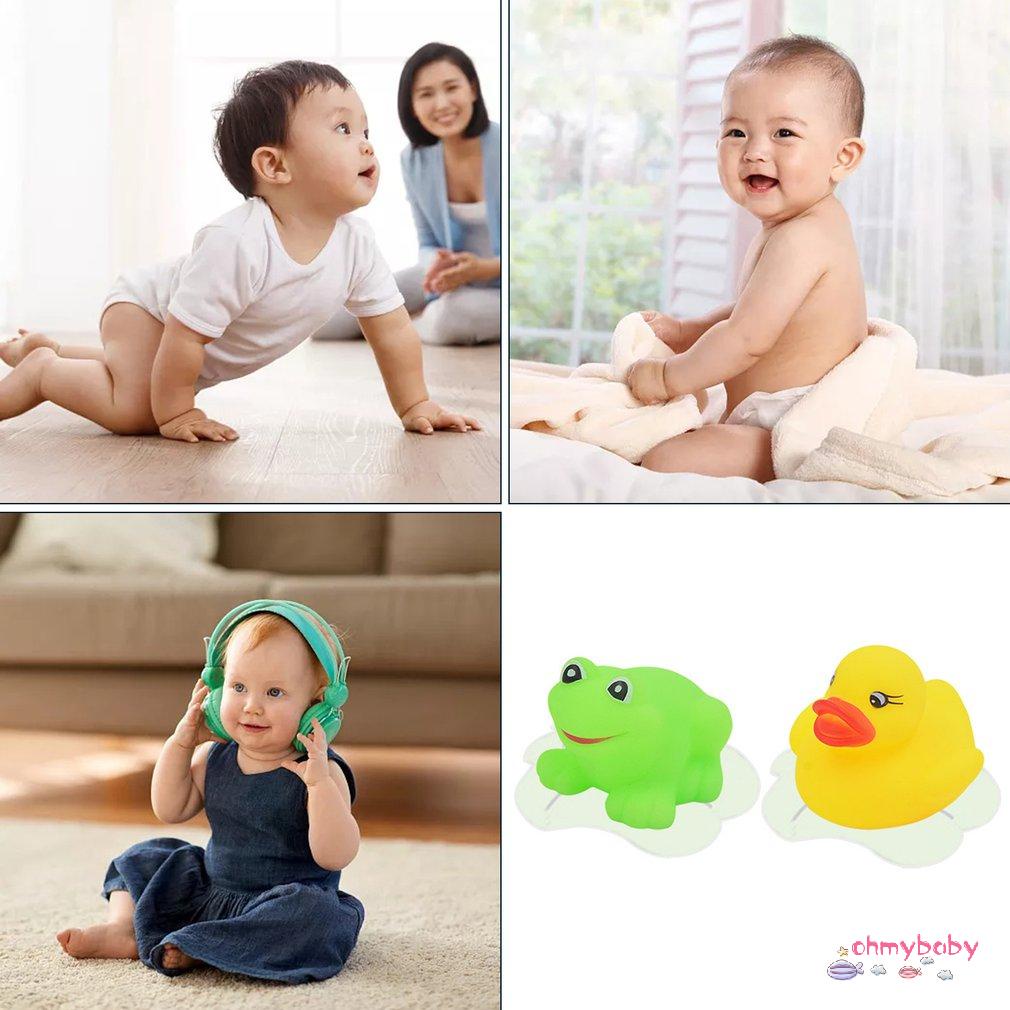[OMB] 10 Chiếc Kid Dễ Thương Đồ Chơi Tắm Bơi Nước Phao Cao Su Mềm Bóp Âm Thanh Trẻ Em Rửa Ngộ Nghĩnh quà Tặng [Z/10]