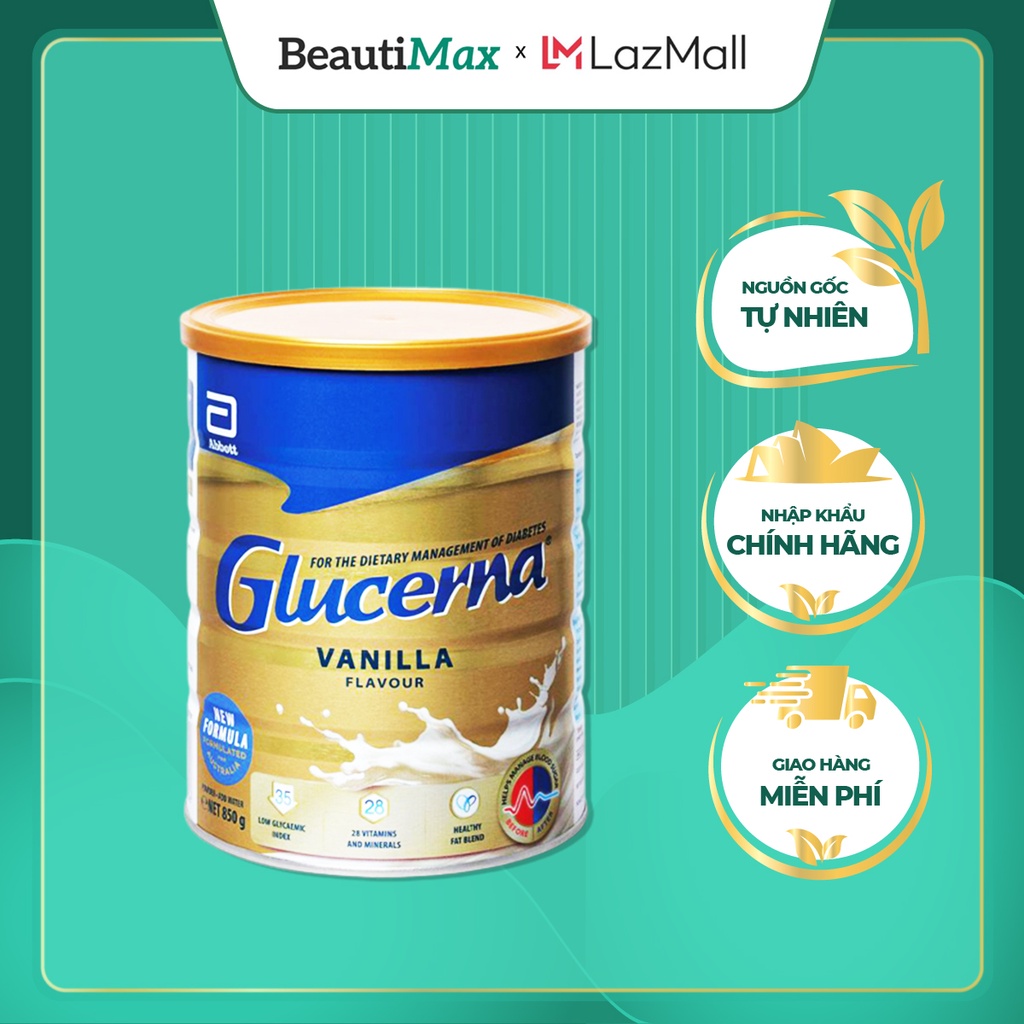 Sữa bột dành cho người tiểu đường glucerna vanilla 850g Úc Healthy Care Quatangme1