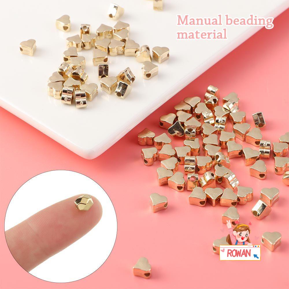 Set 100 Hạt Xỏ Lỗ Hình Tròn Hình Ngôi Sao Dùng Để Làm Trang Sức DIY