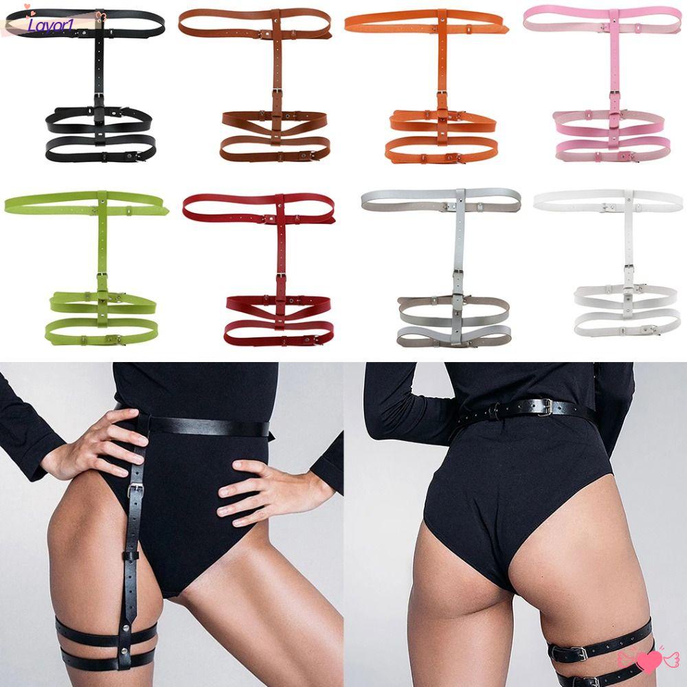 Layor1 Đai Nịt Đùi Bằng Da Pu Phong Cách Gothic Quyến Rũ