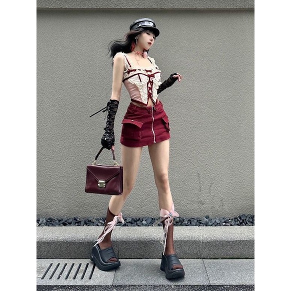 Chân Váy Denim Chữ a Lưng Cao Phong Cách Retro Thời Trang Mùa Hè Mới Cho Nữ GFY9